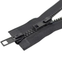 Double-slider zip 120 cm carrarmato divisible black