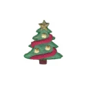 Christmas tree embroidery appliqué iron-on patch