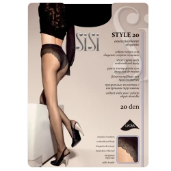 SiSi Style 20 den Collant velato con corpino ricamato 2