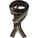 Cerniera lampo di ricambio multicolor per piumino 100 cm con doppio cursore. effetto multicolor come la chiusura lampo originale