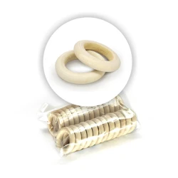 Small natural unpainted wooden rings ideal for making decorations