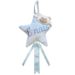 Star-shaped birth bow for above the cot with padded bear - FN006 Modidea 2
