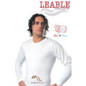 Maglia uomo a manica lunga Girocollo in Lana e Cotone Leable