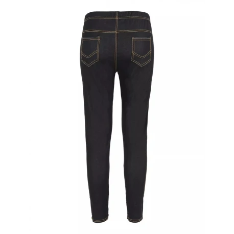 Winter fleece jeggings with denim jeans effect