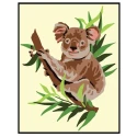 Kit Mezzopunto koala su albero - set completo di ago e fili by Collection D'Art