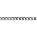 Catena in alluminio con maglia martellata 10mm argentata - Modidea