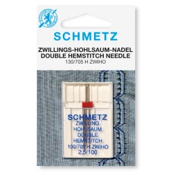 Schmetz twin needle for overlocking, for sewing machines