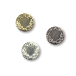 Large 17 mm Jeans buttons with laurel design