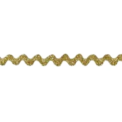 Nastro bordura serpentina a Zig-Zag 10mm in Lurex Lamé Oro