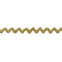 Nastro bordura serpentina a Zig-Zag 10mm in Lurex Lamé Oro