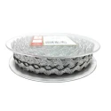Nastro bordura serpentina a Zig-Zag 10mm in Lurex Lamé Argento