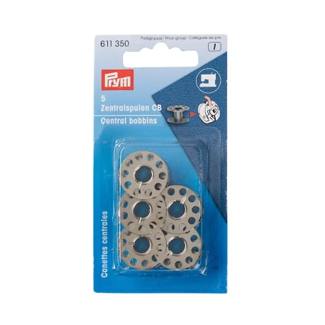Prym metal bobbins for sewing machines with CB shuttle, diameter 20.5 mm, height 11.7 mm - 611350 Prym