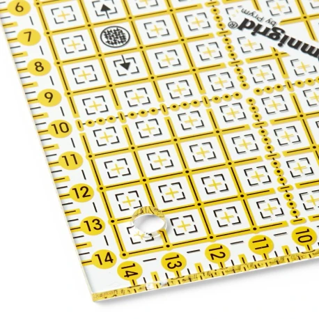 Regolo Omnigrid squadra a triangolo per realizzare mezzi quadrati nel Patchwork 15cm - 611314 Prym