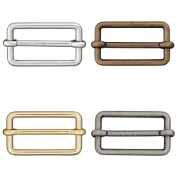 Fibbia regolabile 30mm in metallo dorato e argentato per cinghie e tracolle - 0055394 Prym