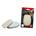 Massaging, hypoallergenic leather heel lift