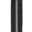 Cerniera Lampo in metallo 100cm doppio cursore divisibile (Zip) catena argento