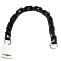 Large plastic chain bag handle with metallic effect 40cm