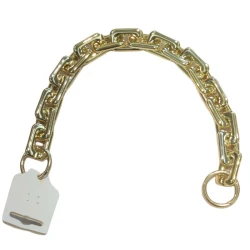 Large plastic chain bag handle with metallic effect 40cm 2