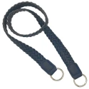 Tracolla per borse in vera pelle intrecciata blu - MA119 Mas