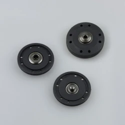 Decorative snap fasteners in metal and matt black nylon - FF507Benox