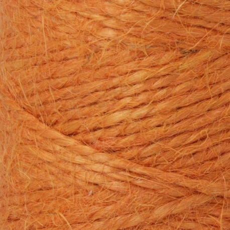 Natural jute yarn for bags and accessories in 100 g spools. Orange colour - Mondial Lane