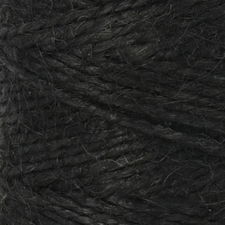 Mondial, natural jute yarn for bags and accessories, 100 g spool, black colour.