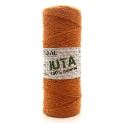 Natural jute yarn for bags and accessories in 100 g spools. Orange colour - Mondial Lane