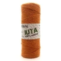Natural jute yarn for bags and accessories in 100 g spools. Orange colour - Mondial Lane