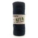 Mondial, natural jute yarn for bags and accessories, 100 g spool, blue colour -  Lane