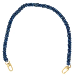 Round handles with Swarovski effect crystals, luminous and refined for making handbags and evening purses