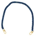 Round handles with Swarovski effect crystals, luminous and refined for making handbags and evening purses