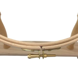 Circular wooden embroidery frame with table base cm 22 2