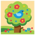 Flowering Tree Half-Stitch Kit - complete set with needle and threads 1052K by Collection D'Art