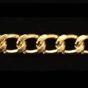 Catena in alluminio con maglia schiacciata 8mm oro