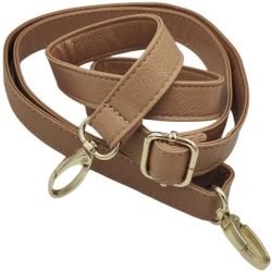 Adjustable shoulder strap for genuine leather bags with gold buckle and snap hooks 150 cm 2