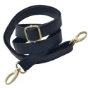 Adjustable shoulder strap for genuine leather bags with gold buckle and snap hooks 150 cm