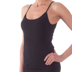 Seamless microfibre tank top with soft straps