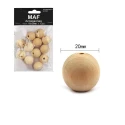 Perle in legno naturale 2cm diametro con foro passante ideali per realizzare decorazioni