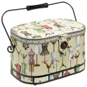 Large vintage pattern sewing basket with 1950s dressmaker's mannequins - 612250 Prym
