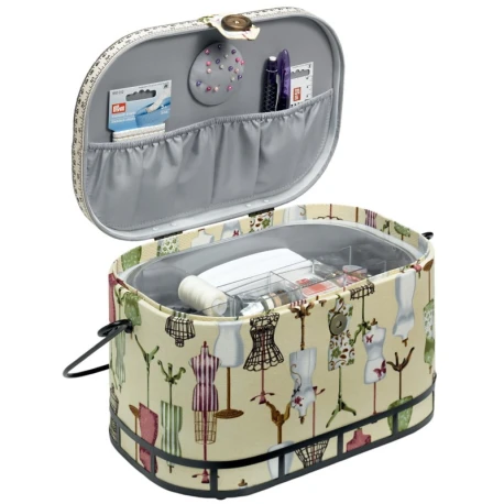 Cestino portalavoro cucito grande fantasia vintage manichini da sartoria anni 50 - 612250 Prym