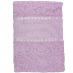 Set di asciugamani 1+1 con tela Aida da ricamare a punto croce in 100% spugna di cotone beige 2