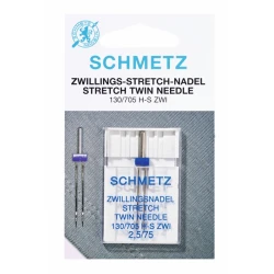 Schmetz-twin needle for stretch knit fabric for 2.5 mm double seams for sewing machines