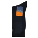 Men’s knee-high lisle cotton socks breathable Made in Italy