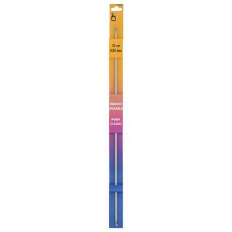 Pony double-ended Tunisian crochet hook 35cm pearl grey