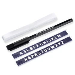 Set marcabiancheria con normografo, fettuccia e pennarello resistente fino a 95° - 611793 Prym