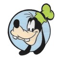 Pippo Disney© applicazione patch ricamata e termoadesiva
