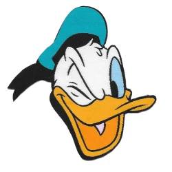 Zio Paperino Disney© applicazione patch ricamata e termoadesiva