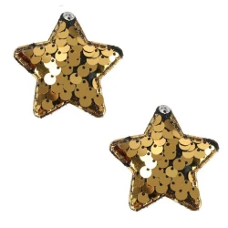 Toppa patch Stella Paillette Oro applicazione da cucire