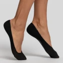 Unisex black invisible foot-saving mini socks, pack of 3 pairs - Pompea no stress