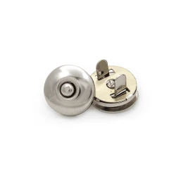 Decorative magnetic closure 'Disc' diameter 17mm - Silver